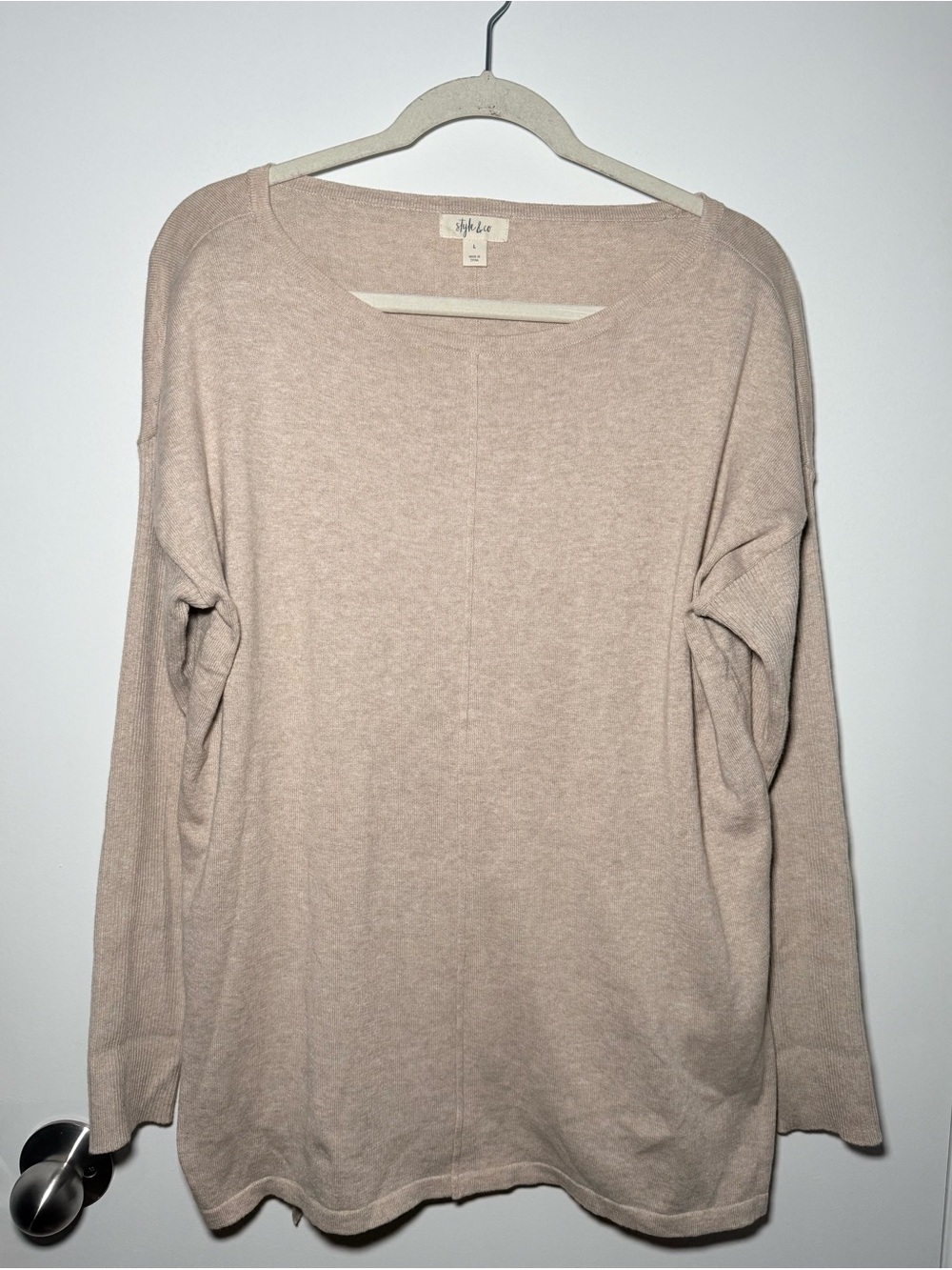 Women's Cream Knit Pullover Sweater